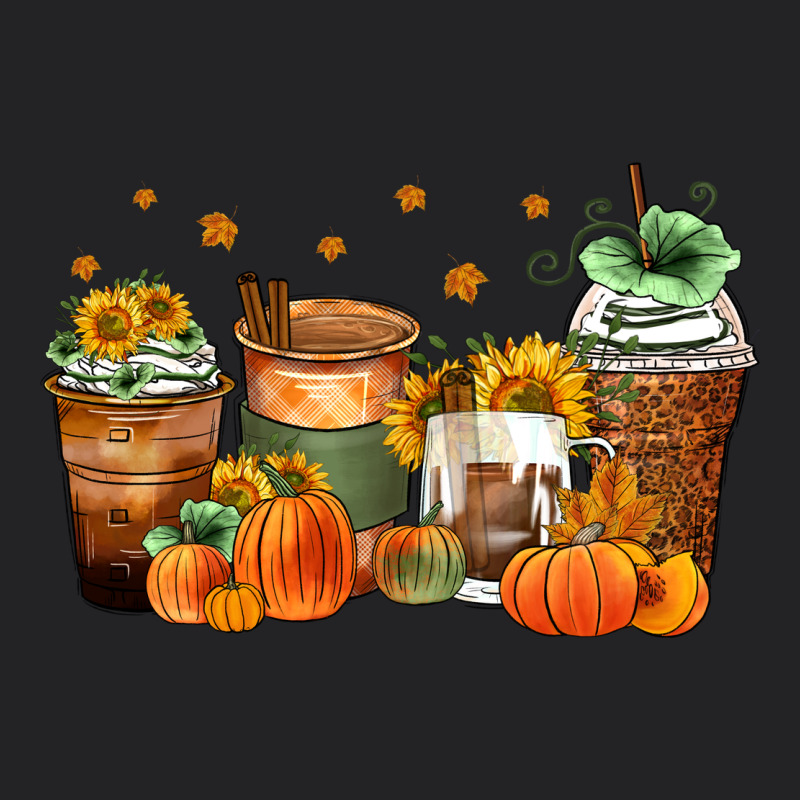 Fall Coffee Cups Vintage Tee by Zillion Design Studio | Teevron