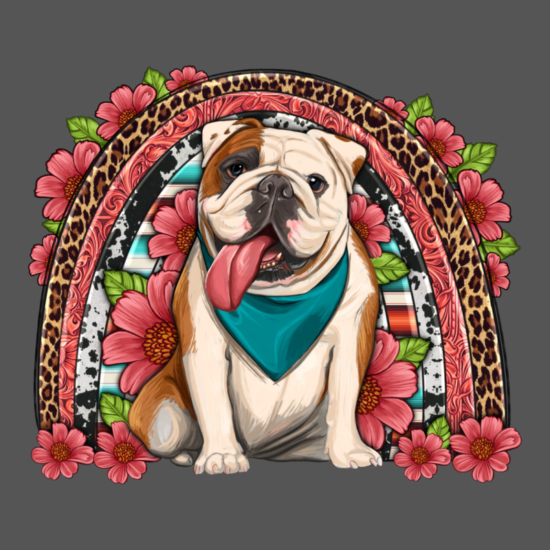 English Bulldog Floral Rainbow Zipper Hoodie by Artiststas | Teevron