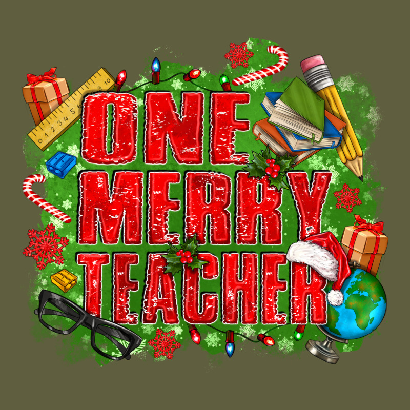 One Merry Teacher Vintage Tee by texasbilliewilder | Teevron