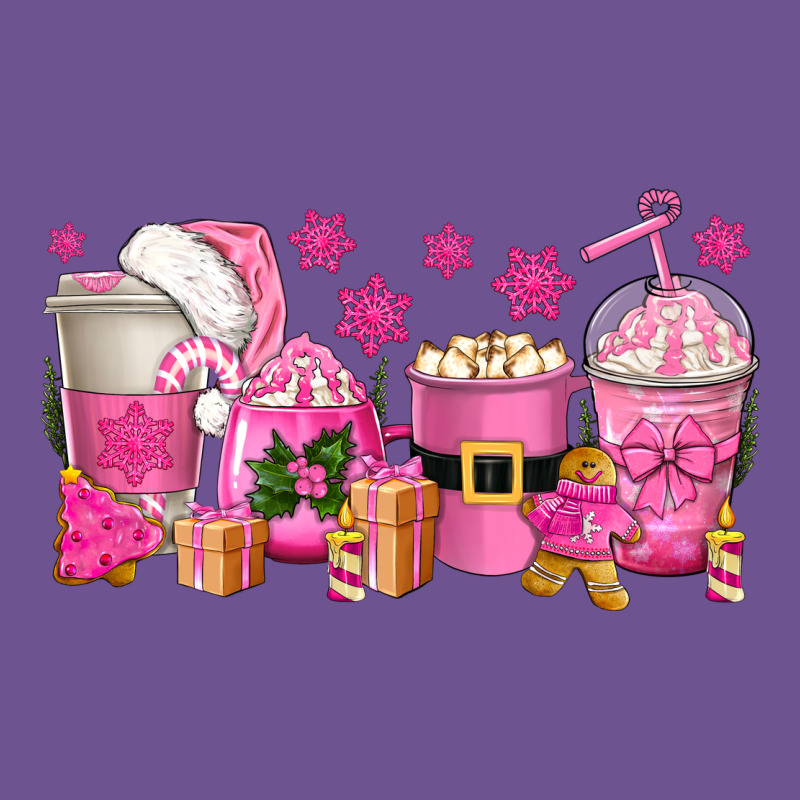 Pink Christmas Coffee Cups Vintage Tee by texasbilliewilder | Teevron