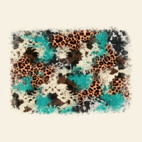 Turquoise Glitter Cowhide Background Vintage Tee | Teevron