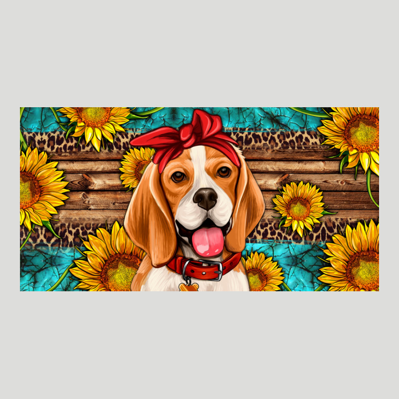 Beagle With Sunflowers License Plate Zipper Hoodie by Artiststas | Teevron