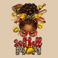 Softball Mom Afro Messy Bun Heavyweight Sweatshirt | Teevron