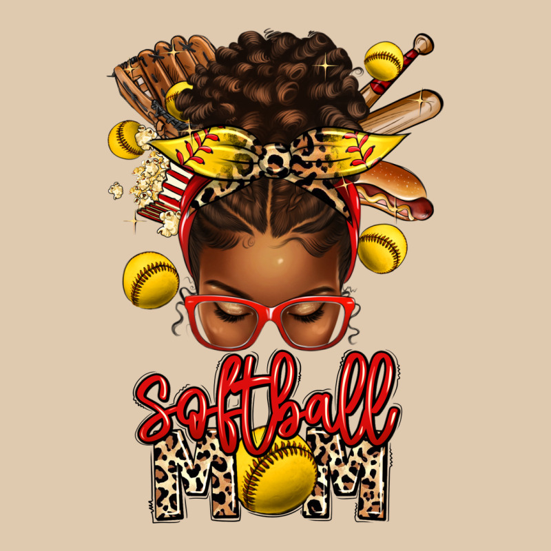 Softball Mom Afro Messy Bun Heavyweight Sweatshirt by texasbilliewilder | Teevron