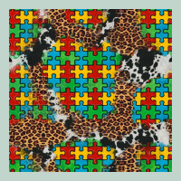 Western Autism Seamless Pattern Zipper Hoodie | Teevron