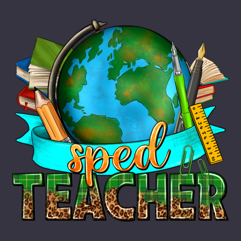 Sped Teacher With Earth Globe Vintage Hoodie by texasbilliewilder | Teevron