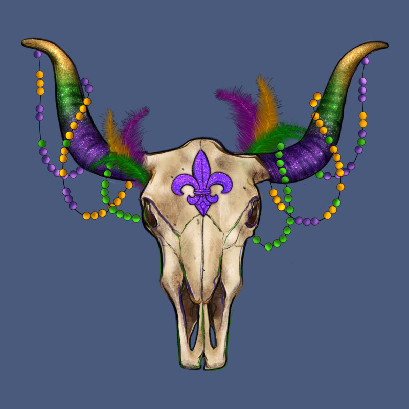 Mardi Gras Bullskull Vintage Hoodie by RanaPortraitStore | Teevron