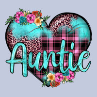 Auntie Leopard Turquoise Heart Long Sleeve Tee | Teevron