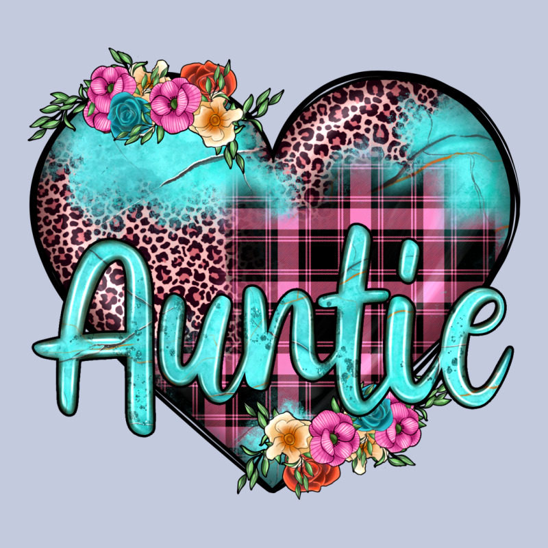 Auntie Leopard Turquoise Heart Long Sleeve Tee by JahusDesignShop | Teevron