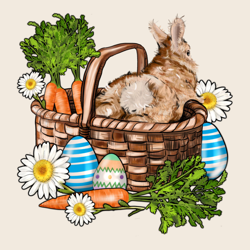 Easter Bunny In Basket Wıth Carrot And Eggs Zipper Hoodie by AdoDesignShop | Teevron