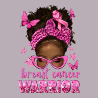 Afro Messy Bun Breast Cancer Warrior Vintage Tee | Teevron