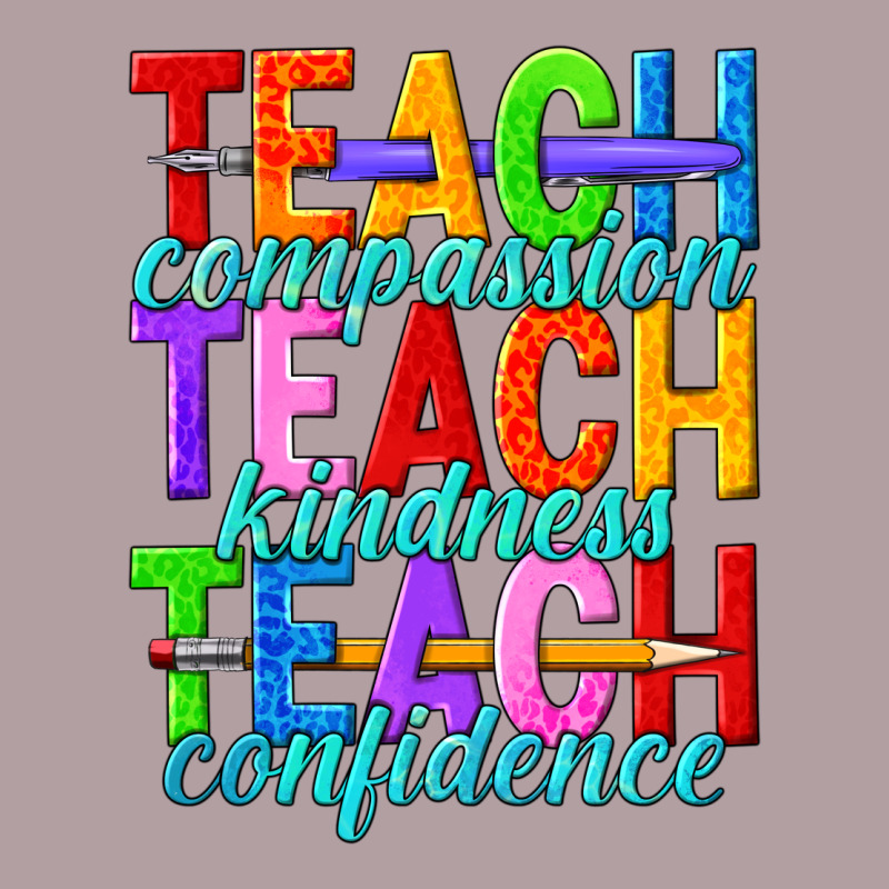 Teach Compassion Teach Kindness Teach Confidence Vintage Hoodie by texasbilliewilder | Teevron