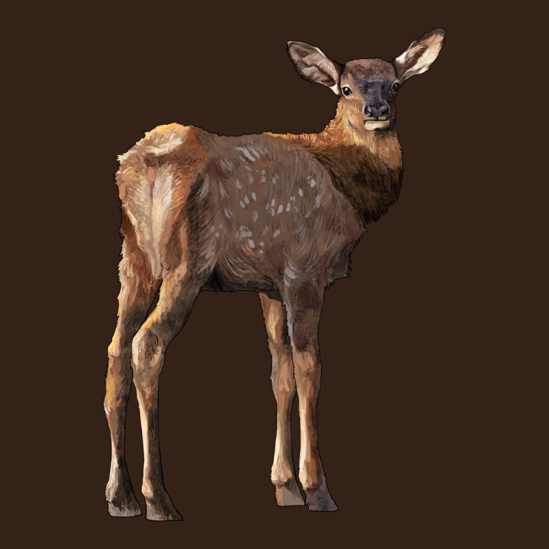 Elk Fawn Deer Heavy Core Tee by LillyAllenDesigns | Teevron