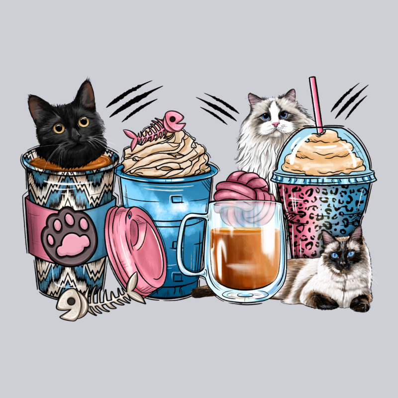 Cat Coffee Cups Heavyweight Sweatshirt by Zillion Design Studio | Teevron
