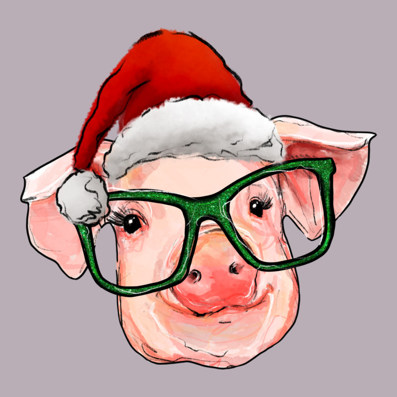 Christmas Pig With Santa Claus Hat Vintage Tee by RanaPortraitStore | Teevron