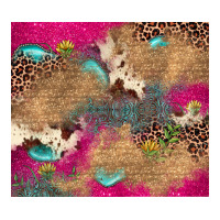 pink glitter leopard sunflower gemstone | Teevron