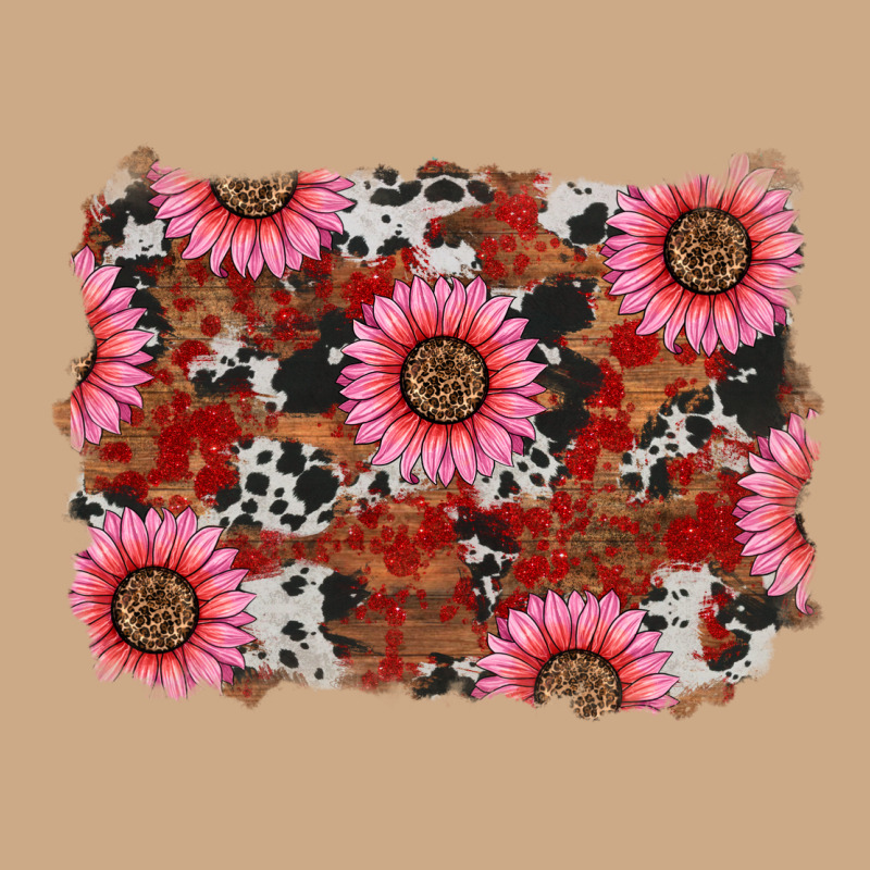 Valentine's Day Sunflowers Leopard Cowhide Background Vintage Hoodie by RanaPortraitStore | Teevron