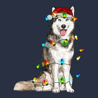 Husky With Christmas Lights Heavyweight Sweatshirt | Teevron