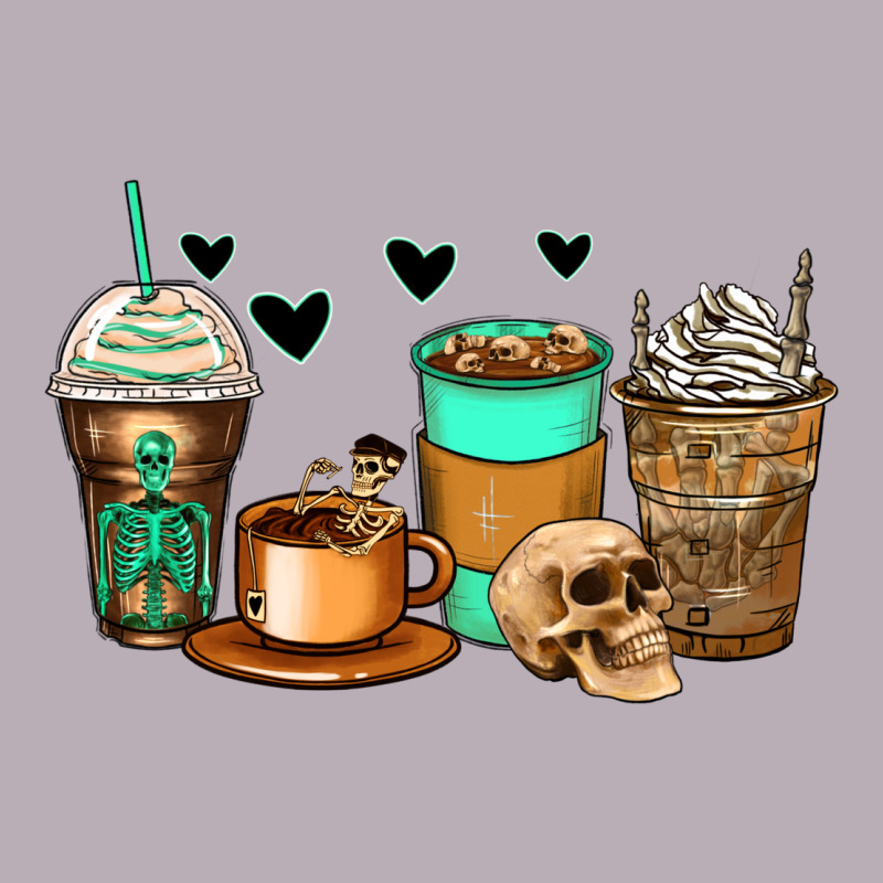 Skeleton Coffee Cups Vintage Tee by Zillion Design Studio | Teevron