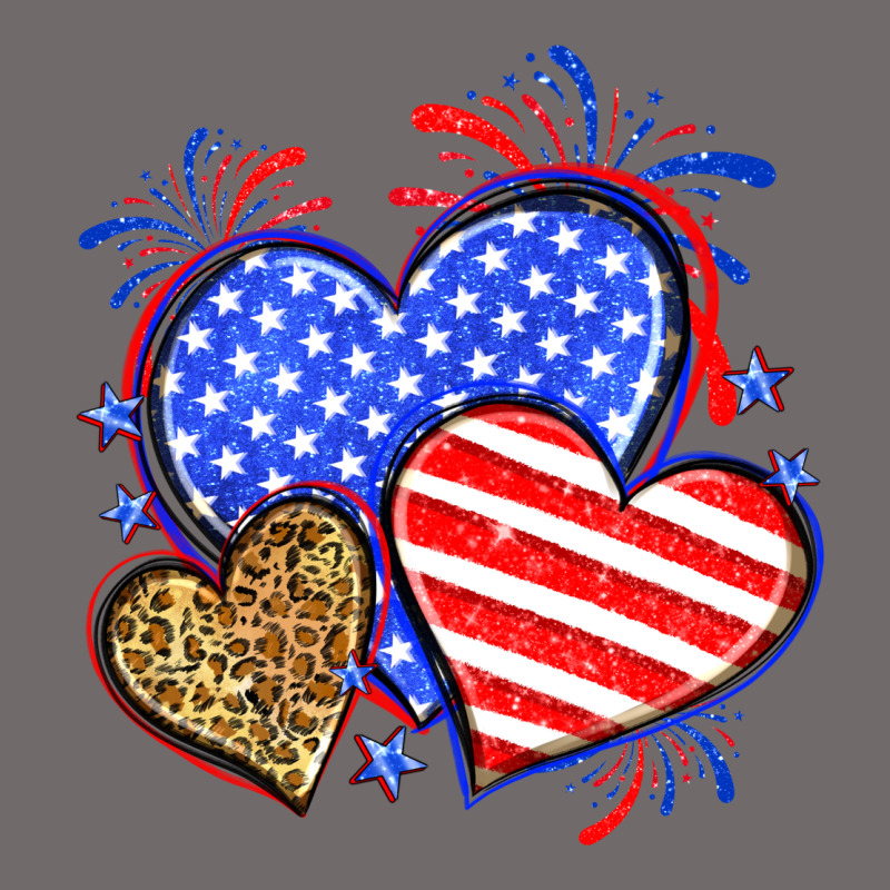 American Flag Leopard Hearts Urban Heavy Tee by Neo Western | Teevron