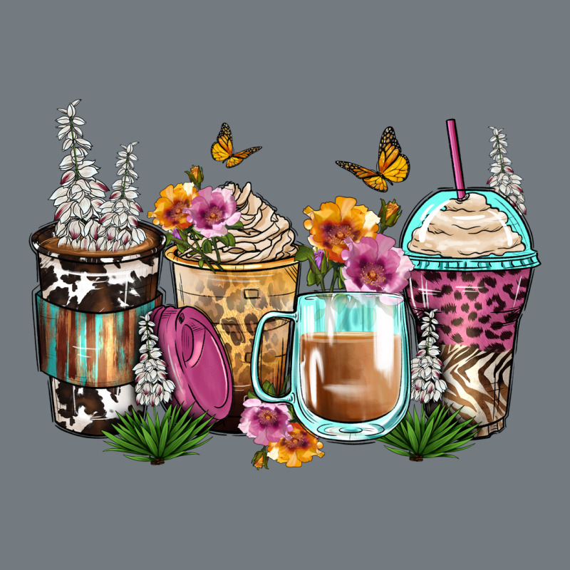 Floral Coffee Cups Heavyweight Sweatshirt by Zillion Design Studio | Teevron