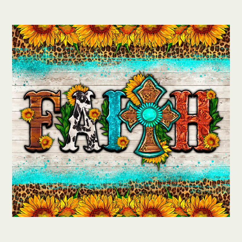Faith Cross And Sunflower Tumbler Urban Heavy Tee by HRA Design Shop | Teevron