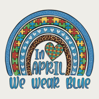 In April We Wear Blue Autism Awareness Leopard Rainbow Zipper Hoodie | Teevron
