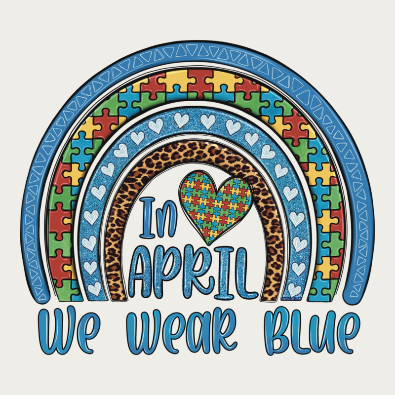 In April We Wear Blue Autism Awareness Leopard Rainbow Zipper Hoodie by Artiststas | Teevron