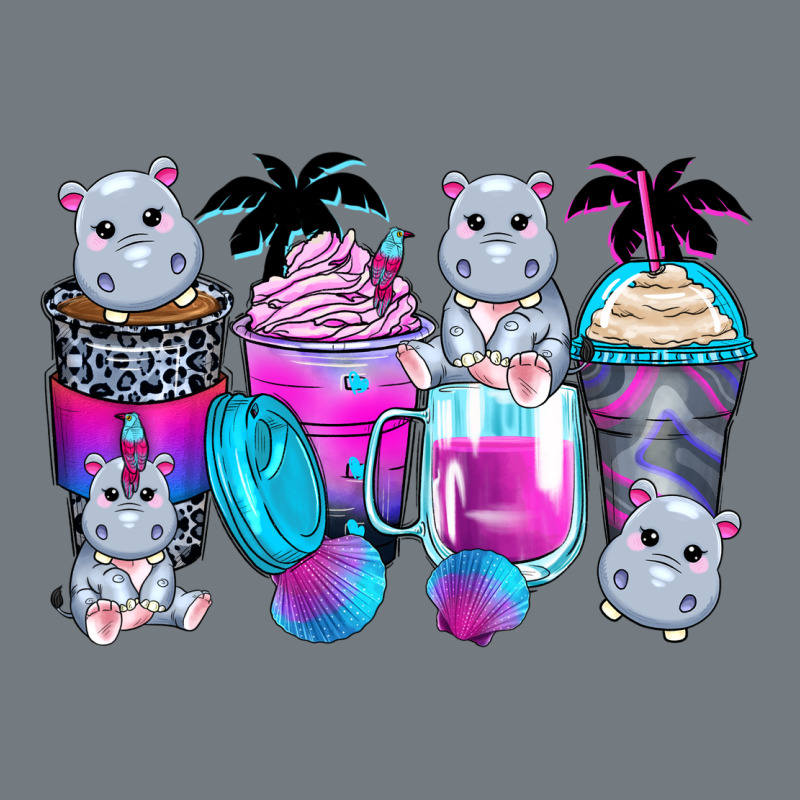 Hippopotamus Coffee Cups Heavyweight Sweatshirt by Zillion Design Studio | Teevron