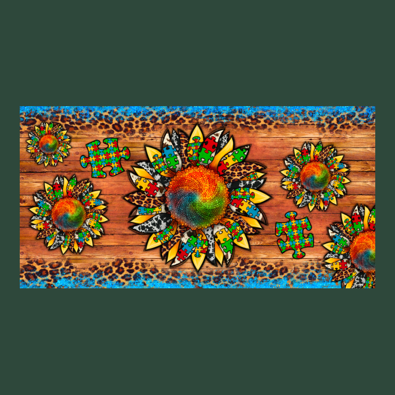Autism Awareness Sunflower Puzzle License Plate Zipper Hoodie by Artiststas | Teevron