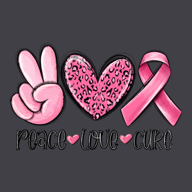 Peace Love Cure Breast Cancer Heavyweight Hoodie by MaliasSmallBusiness | Teevron