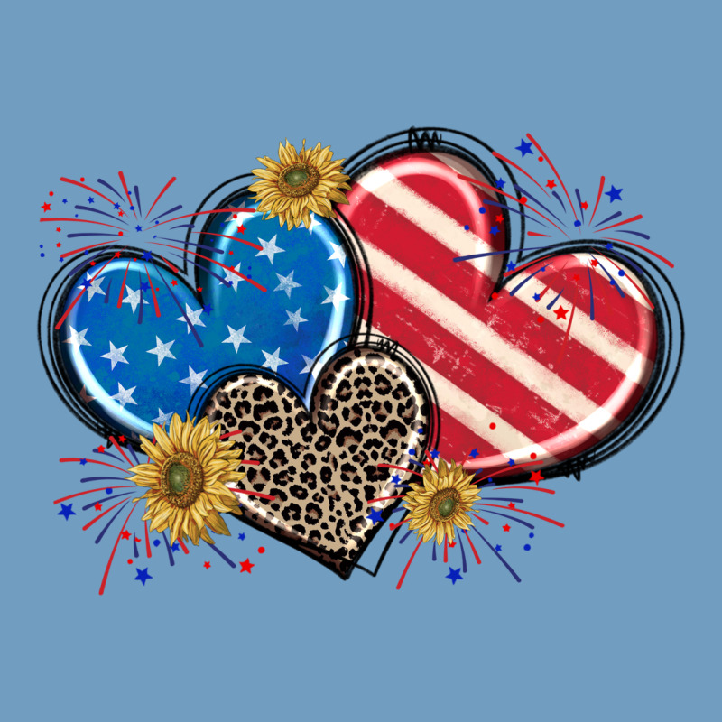 American Flag Heart Urban Heavy Tee by CowGirlArtShop | Teevron