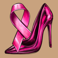 Breast Cancer Ribbon And Heels Vintage Tee | Teevron