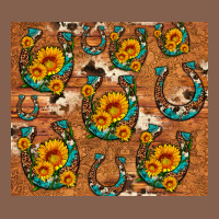 Sunflower Turquoise Leopard Cowhide Horseshoe Zipper Hoodie | Teevron