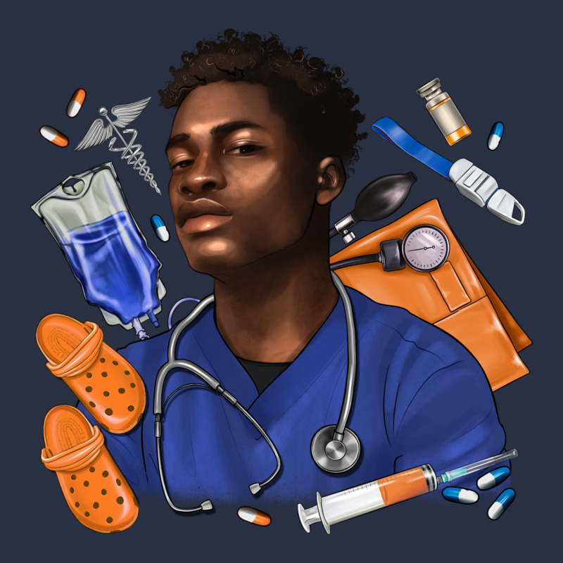 Afro Man Nurse Heavyweight Sweatshirt by texasbilliewilder | Teevron