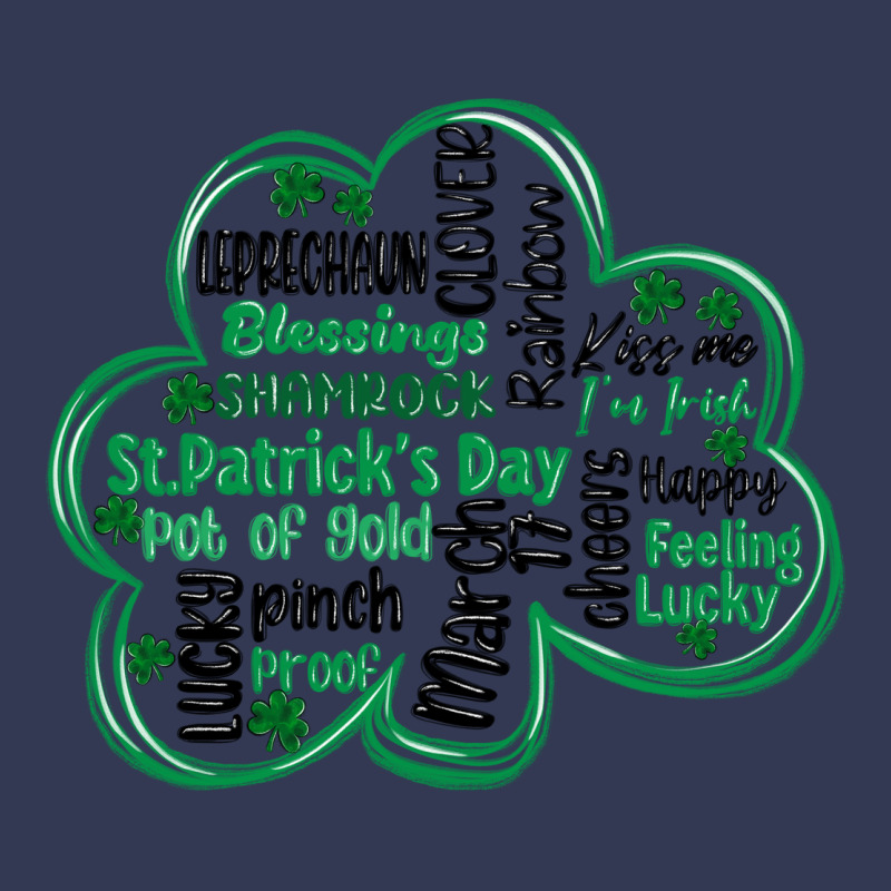 St Patricks Day Shamrock Typography Heavyweight Hoodie by MaliasSmallBusiness | Teevron