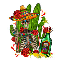 skeleton with sombrero and tequila | Teevron
