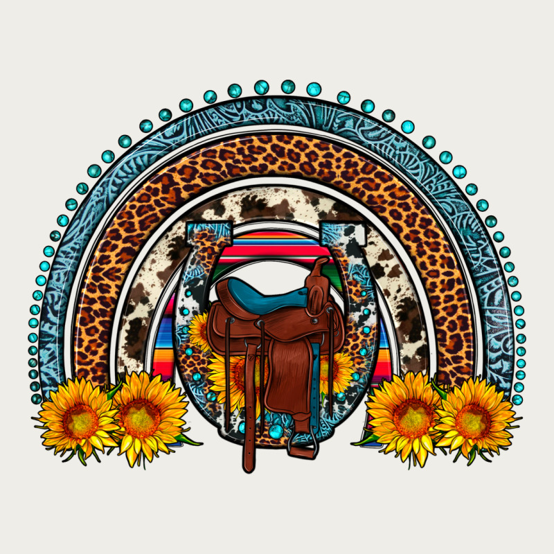 Saddle Sunflower Horseshoe Rainbow Zipper Hoodie by Artiststas | Teevron