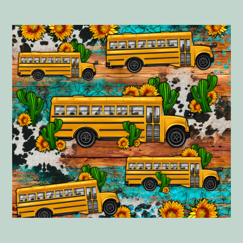 School Bus Cactus Sunflower Zipper Hoodie by Artiststas | Teevron