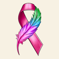 Breast Cancer Ribbon With Feather Vintage Tee | Teevron