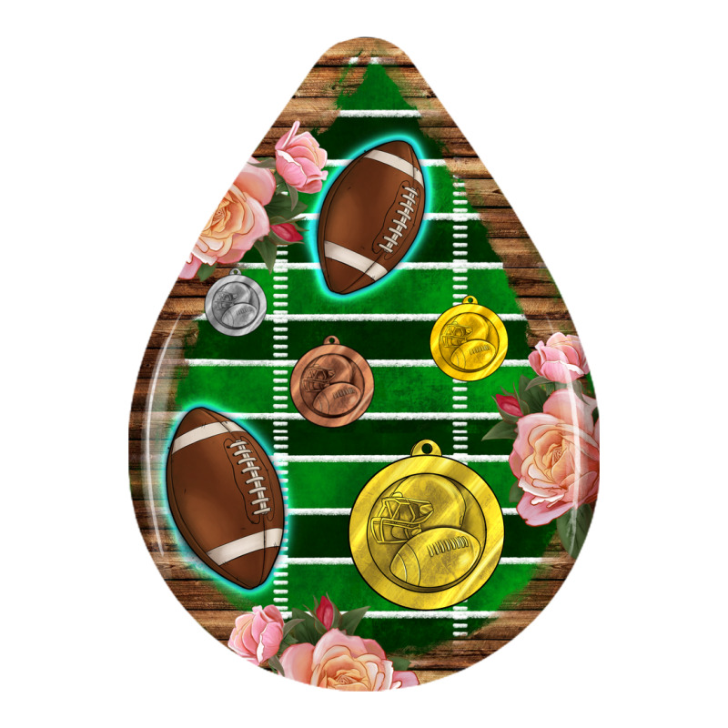 American Football And Western Roses Teardrop Long Sleeve Tee by BundleAndBundleShop | Teevron