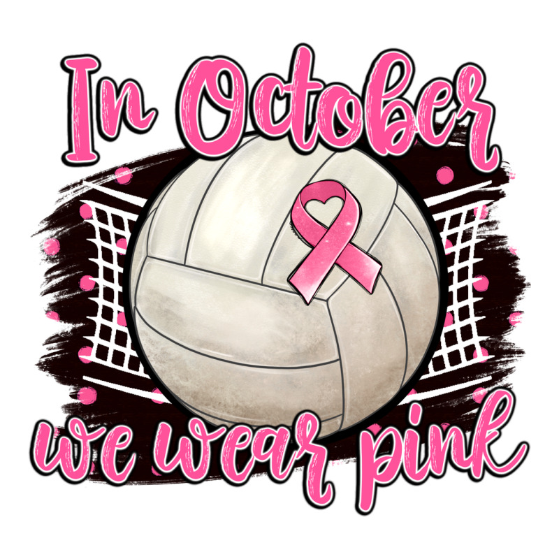 In October We Wear Pink Volleyball Premium Tee by BarkalooDesign | Teevron