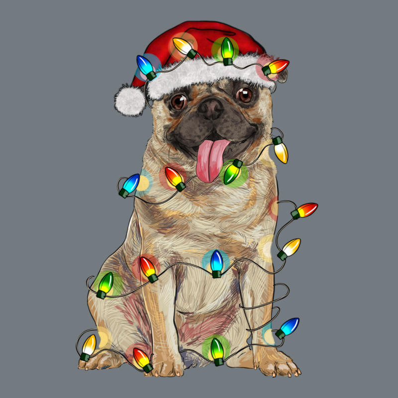 Pug With Christmas Lights Heavyweight Sweatshirt by RanaPortraitStore | Teevron