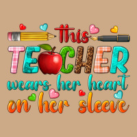 This Teacher Wears Her Heart On Her Sleeve Vintage Hoodie | Teevron