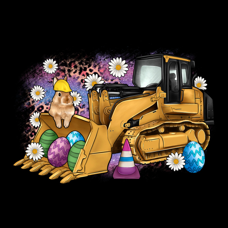 Easter Bulldozer Bunny Egg Leopard Zipper Hoodie by Artiststas | Teevron