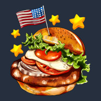 American Flag And Hamburger Zipper Hoodie | Teevron