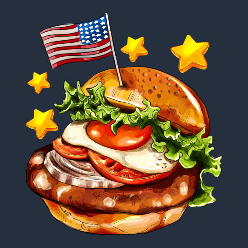 American Flag And Hamburger Zipper Hoodie by AdoDesignShop | Teevron