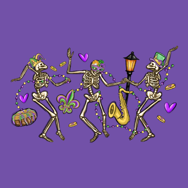Dancing Skeletons Mardi Gras Premium Sweatshirt by MaliasSmallBusiness | Teevron