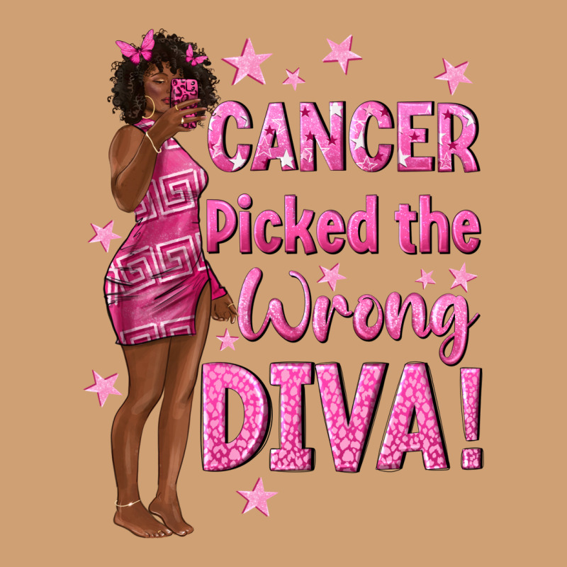 Cancer Picked The Wrong Diva With Black Woman Vintage Tee by texasbilliewilder | Teevron