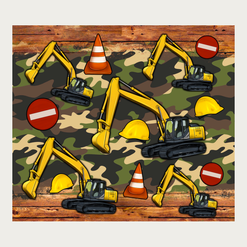 Excavator Camouflage Zipper Hoodie by Artiststas | Teevron